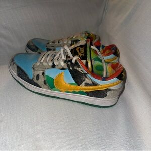 Nike Kids Blue and Yellow Multicolor Sneakers